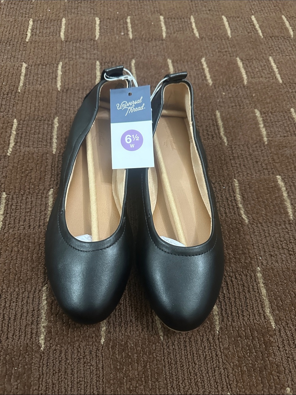 Universal Thread Black Women's Slip-On Ballet Flats